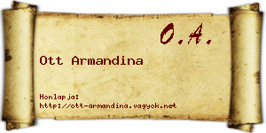 Ott Armandina névjegykártya